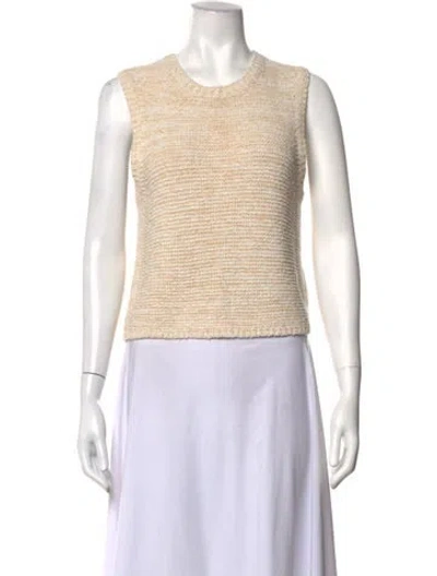 Pre-owned Rag & Bone Linen Crew Neck Sweater In Neutrals