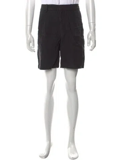Pre-owned Rag & Bone Linen Flat Front Shorts W/ Tags In Black