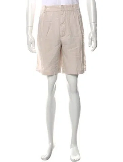 Pre-owned Rag & Bone Linen Flat Front Shorts W/ Tags In Neutral