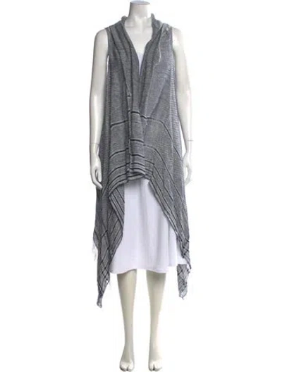 Pre-owned Rag & Bone Linen Striped Sweater In Blue