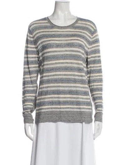 Pre-owned Rag & Bone Linen Striped Sweater In Neutral