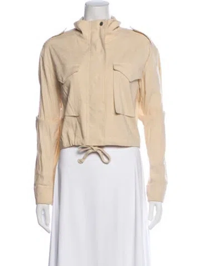 Pre-owned Rag & Bone Linen Utility Jacket In Neutral