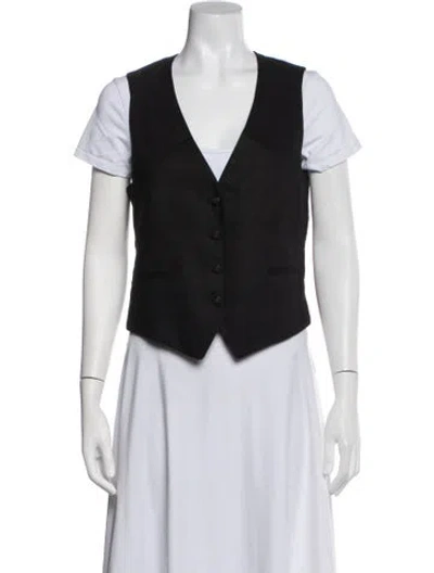 Pre-owned Rag & Bone Linen Vest In Black