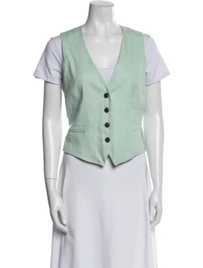 Pre-owned Rag & Bone Linen Vest In Blue