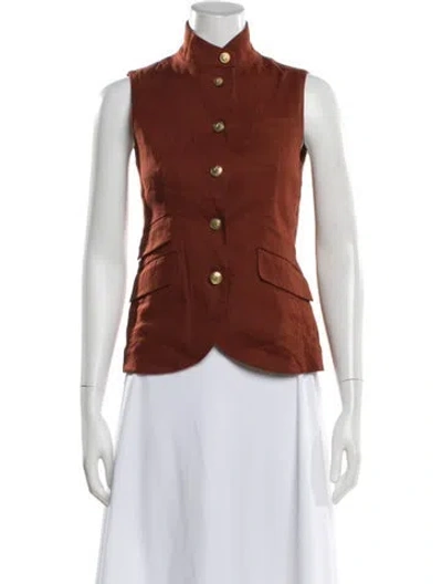 Pre-owned Rag & Bone Linen Vest In Brown