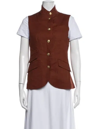 Pre-owned Rag & Bone Linen Vest W/ Tags In Brown