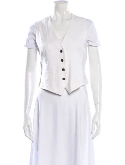 Pre-owned Rag & Bone Linen Vest In White