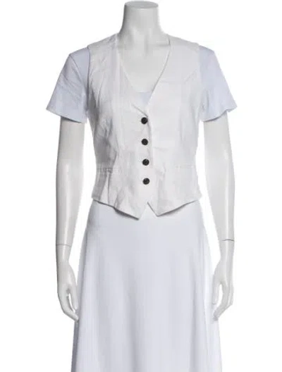 Pre-owned Rag & Bone Linen Vest In White