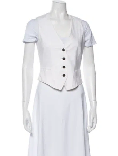 Pre-owned Rag & Bone Linen Vest In White