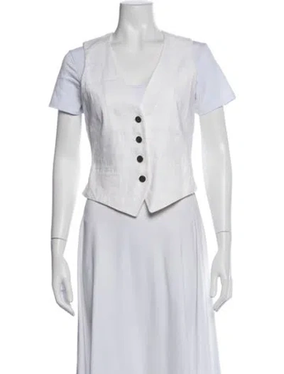 Pre-owned Rag & Bone Linen Vest In White
