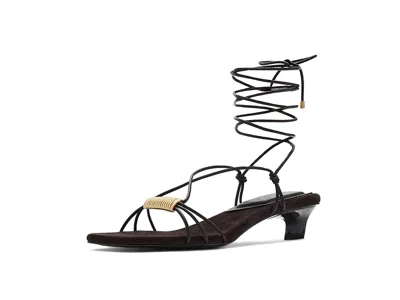 Rag & Bone Liv Strappy Sandals Women's Dress Sandals Dark Chocolate: Eu 37.5 (us Womens 7.5) M In Brown