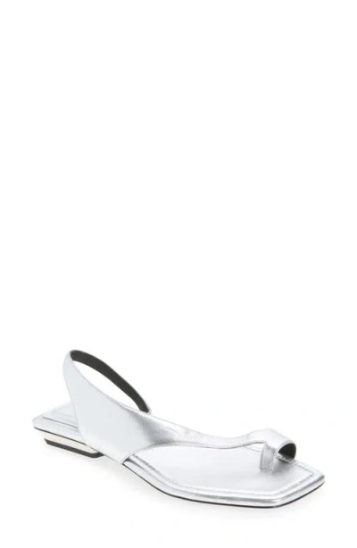 Rag & Bone Live Flat Sandal In Silver