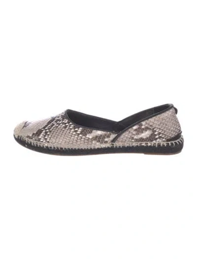 Pre-owned Rag & Bone Lizard Animal Print Sandals In Neutral