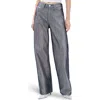 Rag & Bone Logan Coated Wide Leg Jeans In Gray