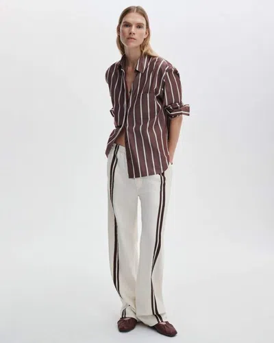 Rag & Bone Logan Denim Track Pants In White