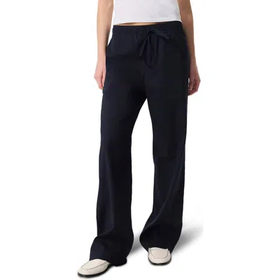 Rag & Bone Logan Drawstring Linen Blend Pants In Salute