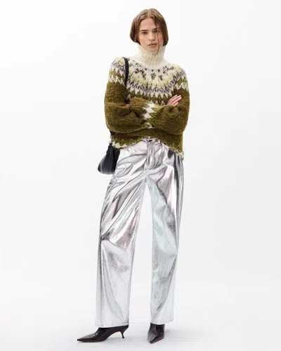 Rag & Bone Logan Faux Leather Pants In Metallic