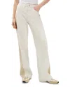 Rag & Bone Logan High Rise Spliced Wide Leg Jeans In Twostone In White