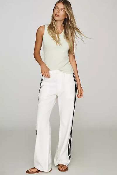 Rag & Bone Logan High-rise Wide-leg Track Jeans In White