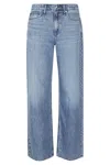 Rag & Bone Miramar Jeans-print Terry Trousers In Blue