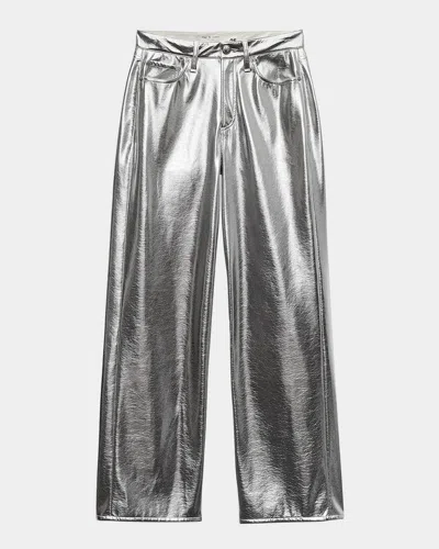RAG & BONE LOGAN METALLIC FAUX-LEATHER JEANS