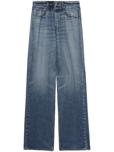 Rag & Bone Logan Mid-rise Wide-leg Jeans In Blue
