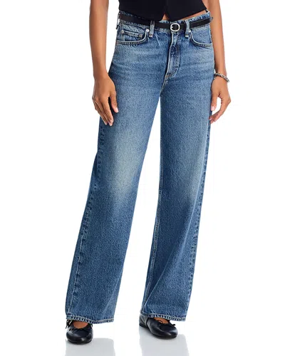 Rag & Bone Logan Mid Rise Wide Leg Jeans In Echo