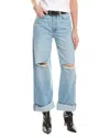 Rag & Bone Logan Mid-rise Wide Leg Ludlow Jean In Blue