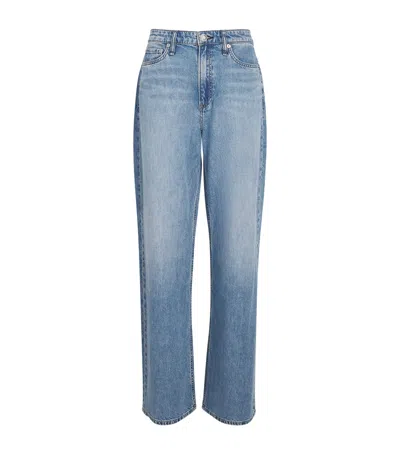 Rag & Bone Logan Mid-rise Wide-leg Jeans In Blue