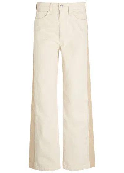 Rag & Bone Logan Panelled Wide-leg Jeans In White