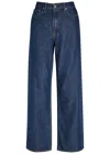 Rag & Bone Featherweight Logan Wide Leg Jeans In Blue