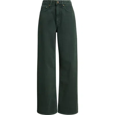 Rag & Bone Logan Wide Leg Jeans In Green