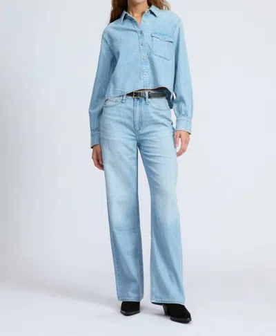 Rag & Bone Logan Wide Leg Jeans In Greenport In Blue