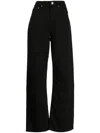 Rag & Bone Logan Wide-leg Trousers In Schwarz