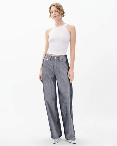 Rag & Bone Logan Wide-leg Jeans In Gray