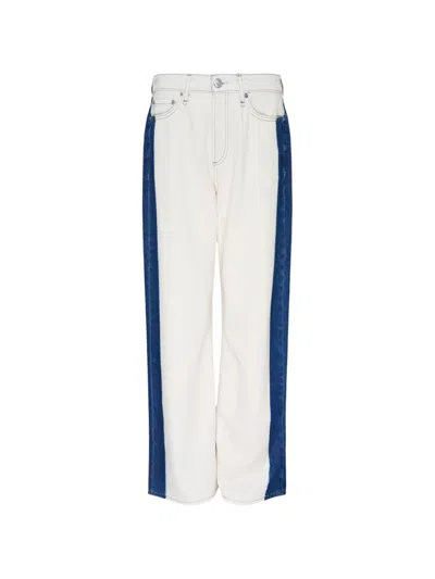Rag & Bone Womens Dkbleach Logan Wide-leg Denim Jeans In White