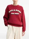 Rag & Bone Women's Rbny Oversized Pullover Sweater, Ruby In Red
