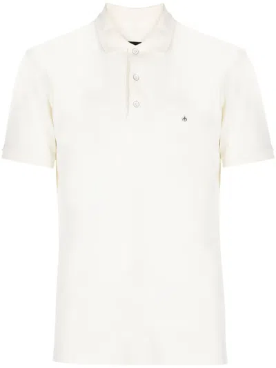 Rag & Bone Logo-embroidered Cotton Polo Shirt In Ivory