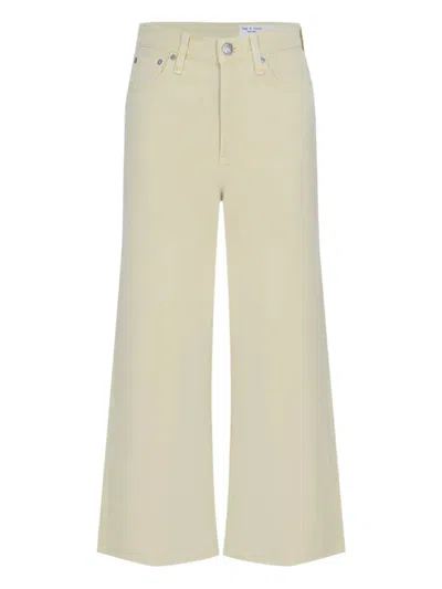 Rag & Bone Logo-patch Trousers In Yellow