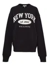 Rag & Bone New York Collegiate Graphic Sweatshirt In Black