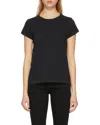 Rag & Bone Logo Round Collar Short-sleeved T-shirt In Black