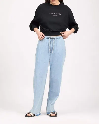 Rag & Bone Logo-print French Cotton-terry Sweatshirt In Black