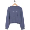 Rag & Bone Logo Terry Sweatshirt In Blue