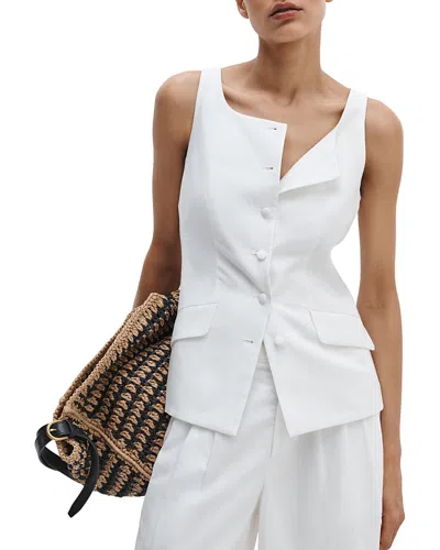 Rag & Bone Lola Button Front Vest In White