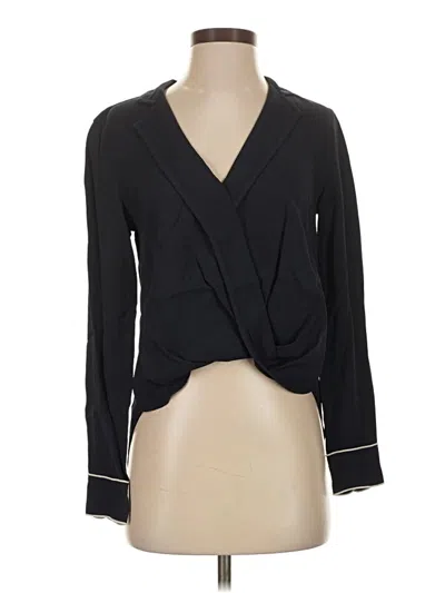 Pre-owned Rag & Bone Long Sleeve Blouse In Black