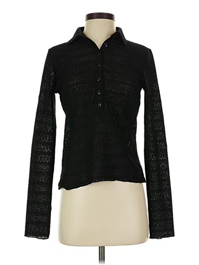 Pre-owned Rag & Bone Long Sleeve Blouse In Black
