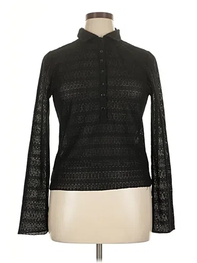 Pre-owned Rag & Bone Long Sleeve Blouse In Black