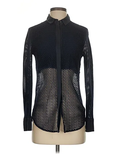 Pre-owned Rag & Bone Long Sleeve Blouse In Black