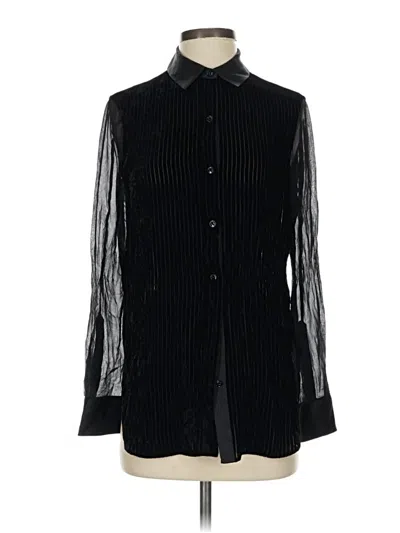 Pre-owned Rag & Bone Long Sleeve Blouse In Black
