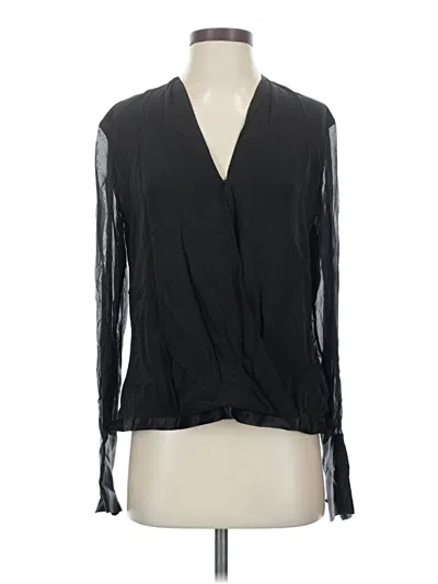 Pre-owned Rag & Bone Long Sleeve Blouse In Black